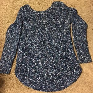 Blue knit sweater